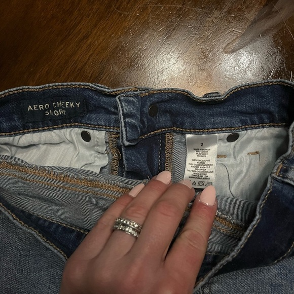 Aeropostale Aero Cheeky Short Blue Distressed Jean - Picture 5 of 5